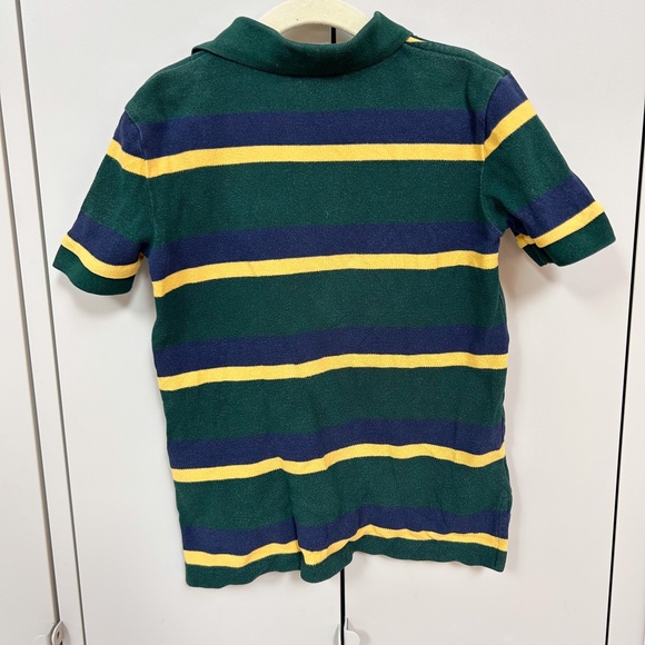 Polo Ralph Lauren Green Yellow Navy Short Sleeve Polo sz 5 - red logo - Picture 5 of 7